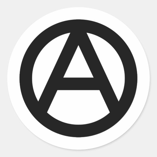 Anarchy Symbol Ronde Sticker (Voorkant)