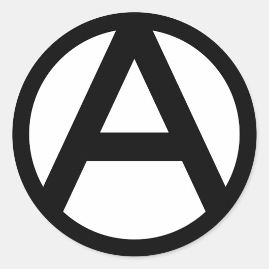 Anarchy Symbol Ronde Sticker (Voorkant)