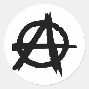 Anarchy-symbool Ronde Sticker