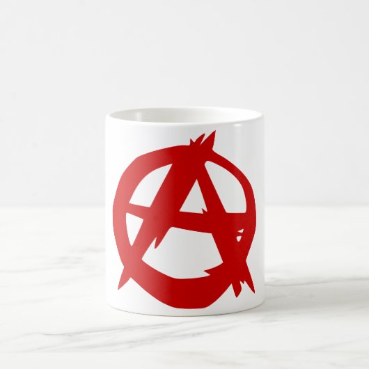 Anarchy Symbool Rood A en cirkelvormig zonder rekw Koffiemok (Center)