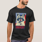 Anarchy Trash Panda Raccoon Animal Design T-shirt (Voorkant)