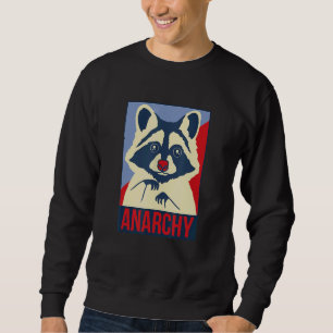 Anarchy Trash Panda Raccoon Animal Design Trui