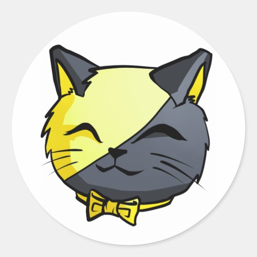 AnarKitty Chibi Anarchyball Cat Sticker - AnCap (Voorkant)