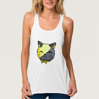 Anarkitty Tank - An Cat Black and Yellow Cat T-shi