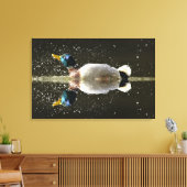 (Anas platyrhyncus),na afschudden van water Canvas Afdruk (Insitu (Woonkamer))