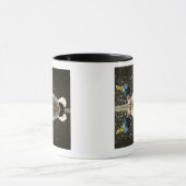 (Anas platyrhyncus),na afschudden van water Mok (Midden)