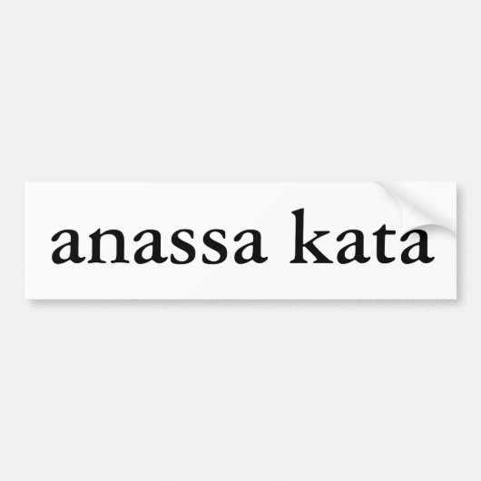 anassa kata (rechthoek) bumpersticker (Voorkant)