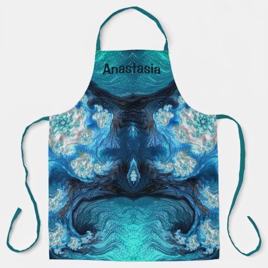 ANASTASIA ~ ABSTRACT FRACTAblauw Aqua White ~ Schort (Voorkant)