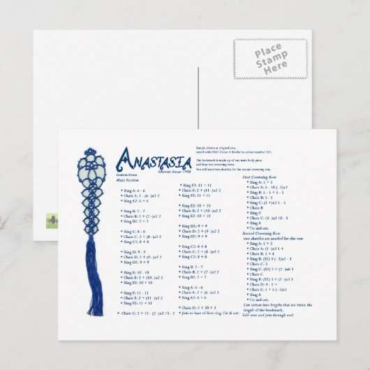 Anastasia Briefkaart (Voorkant / Achterkant)