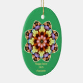 ANASTASIA ~ EASTER EGG ~ Kaleidoscoop Green ~ Keramisch Ornament (Rechts)