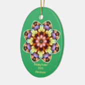 ANASTASIA ~ EASTER EGG ~ Kaleidoscoop Green ~ Keramisch Ornament (Links)