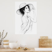 Anastasia Elegante Lijnen Poster (Keuken)