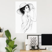 Anastasia Elegante Lijnen Poster (Thuiskantoor)