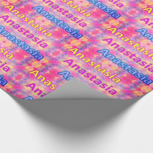 ANASTASIA ~ Fractal Pattern Personalized Cadeaupapier (Hoek)