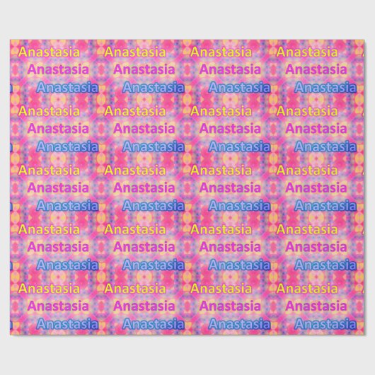 ANASTASIA ~ Fractal Pattern Personalized Cadeaupapier (Vlak)