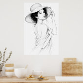 Anastasia Grace Lines Poster (Keuken)