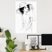 Anastasia Grace Lines Poster (Thuiskantoor)