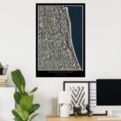 Anastasia Island Florida van Space Satellite Map Poster (Thuiskantoor)