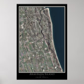 Anastasia Island Florida van Space Satellite Map Poster (Voorkant)