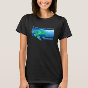Anastasia Island Florida Zwemmen Zee Schildpad T-shirt