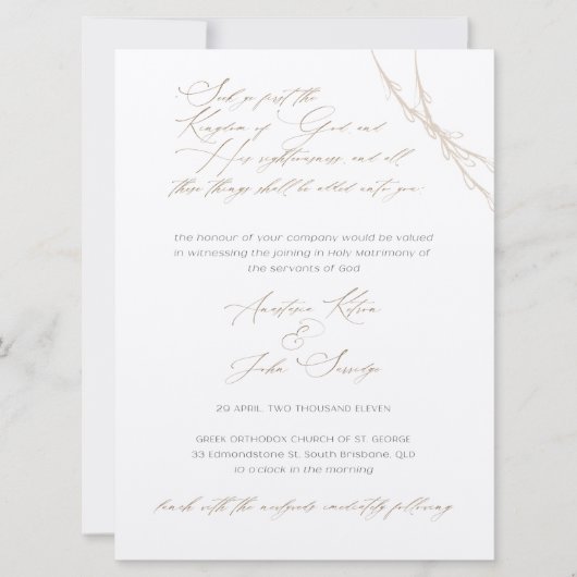 Anastasia & John Surridge Custom Wedding Kaart (Voorkant)