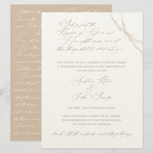 Anastasia & John Surridge Custom Wedding Kaart