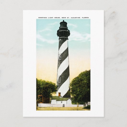 Anastasia Lighthouse nabij St. Augustine, Florida Briefkaart (Voorkant)