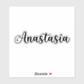 Anastasia Naam - Handgeschreven kalligrafie Sticker (Vel)