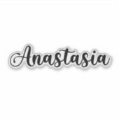 Anastasia Naam - Handgeschreven kalligrafie Sticker (Voorkant)