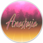 Anastasia Vorname Name pink Aufkleber Sticker (Voorkant)