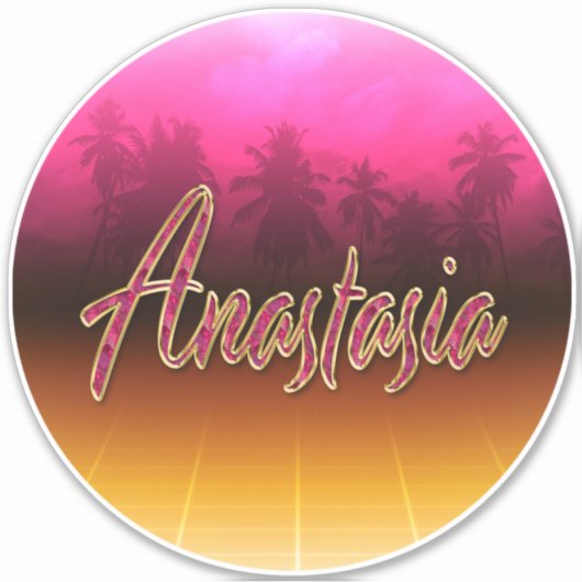 Anastasia Vorname Name pink Aufkleber Sticker (Voorkant)