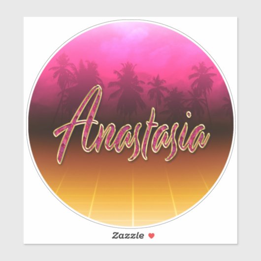 Anastasia Vorname Name pink Aufkleber Sticker (Vel)