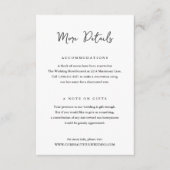 Anastasia Zwart-wit Elegante Huwelijk Informatiekaartje (Voorkant)