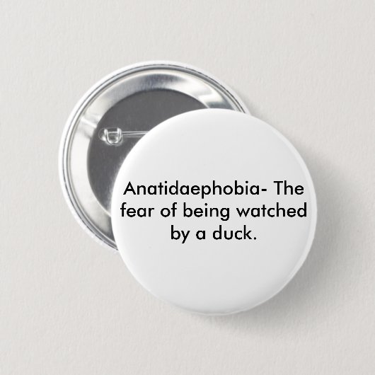 Anatidaephobia Ronde Button 5,7 Cm (Voorkant /achterkant)