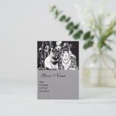 ANATOLIAANSE MEISJES Tekening zwart wit grijs papi Visitekaartje (Staand voorkant)