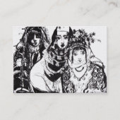 ANATOLIAANSE MEISJES Tekening zwarte witte parel Visitekaartje (Achterkant)