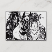 ANATOLIAN GIRLS Mode Tekening witboek Visitekaartje (Achterkant)