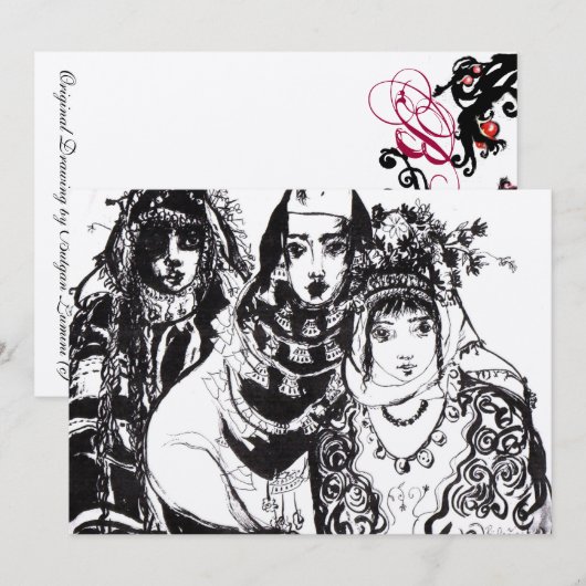 ANATOLIAN GIRLS Red Black Florence Monogram (Voorkant / Achterkant)