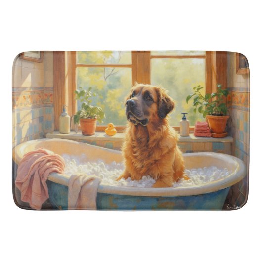 Anatolian Shepherd Bath Time Cozy Bathroom Decor Badmat (Voorkant)