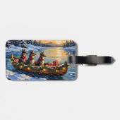 Anatolian Shepherd Christmas Boat Holiday Bagagelabel (Achterkant horizontaal)