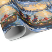 Anatolian Shepherd Christmas Boat Holiday Cadeaupapier (Rol Hoek)