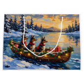 Anatolian Shepherd Christmas Boat Holiday Groot Cadeauzakje (Voorkant)