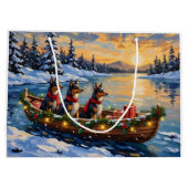 Anatolian Shepherd Christmas Boat Holiday Groot Cadeauzakje (Achterkant)