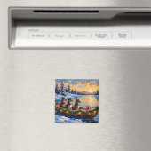 Anatolian Shepherd Christmas Boat Holiday Magneet (Insitu (Vaatwasser))