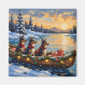 Anatolian Shepherd Christmas Boat Holiday Magneet (Voorkant)