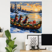 Anatolian Shepherd Christmas Boat Holiday Poster (Thuiskantoor)