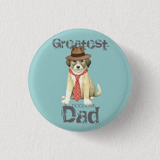 Anatolian Shepherd Dad Pinback Button (Voorkant)