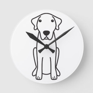 Anatolian Shepherd Dog Cartoon Ronde Klok