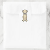 Anatolian Shepherd Dog Cartoon Ronde Sticker (Tas)