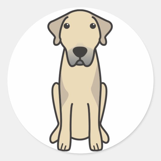 Anatolian Shepherd Dog Cartoon Ronde Sticker (Voorkant)